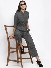 DesiQlo Women Grey Solid Jumpsuit ( JUP 8007 Lt.Grey )