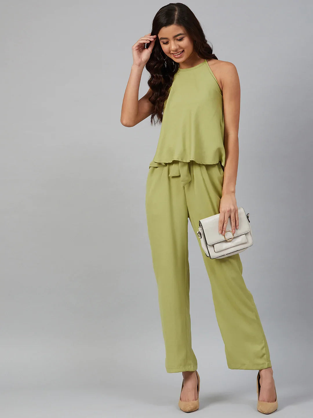 DesiQlo Women Jumpsuit - Green - JUP_8010_Green_XS