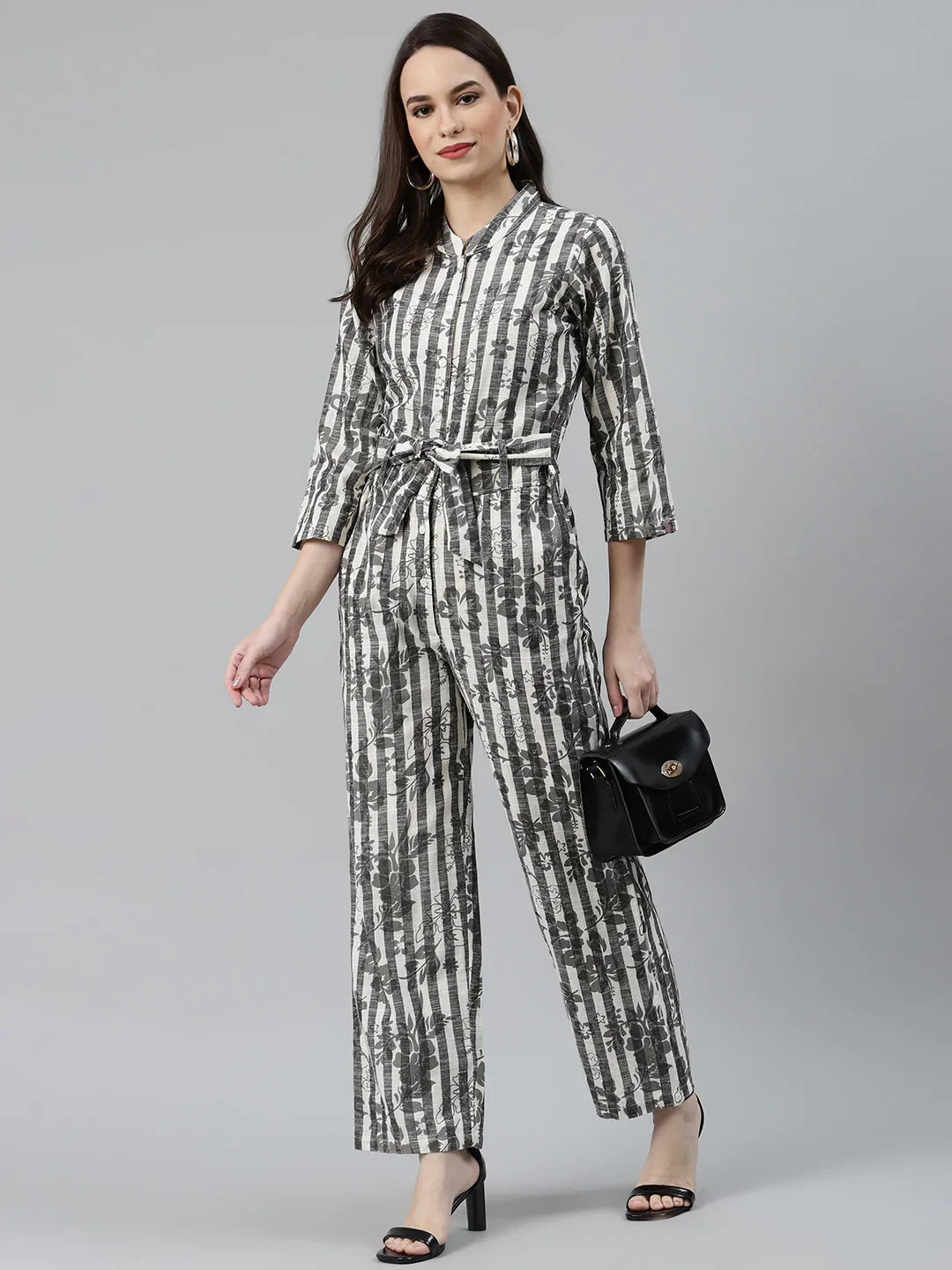 DesiQlo Women Jumpsuit - Grey - JUP_8009_Grey_XS