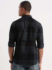 Men Tartan Checks Teal Shirt-Jessy-2557-Teal