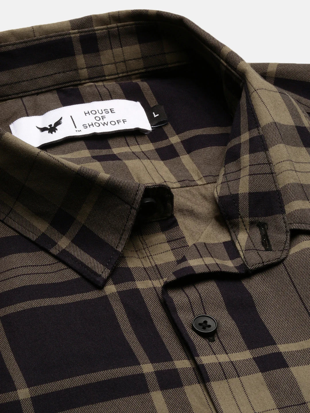 Mens Navy Blue Checked Slim Fit Cotton Shirt | DesiQlo