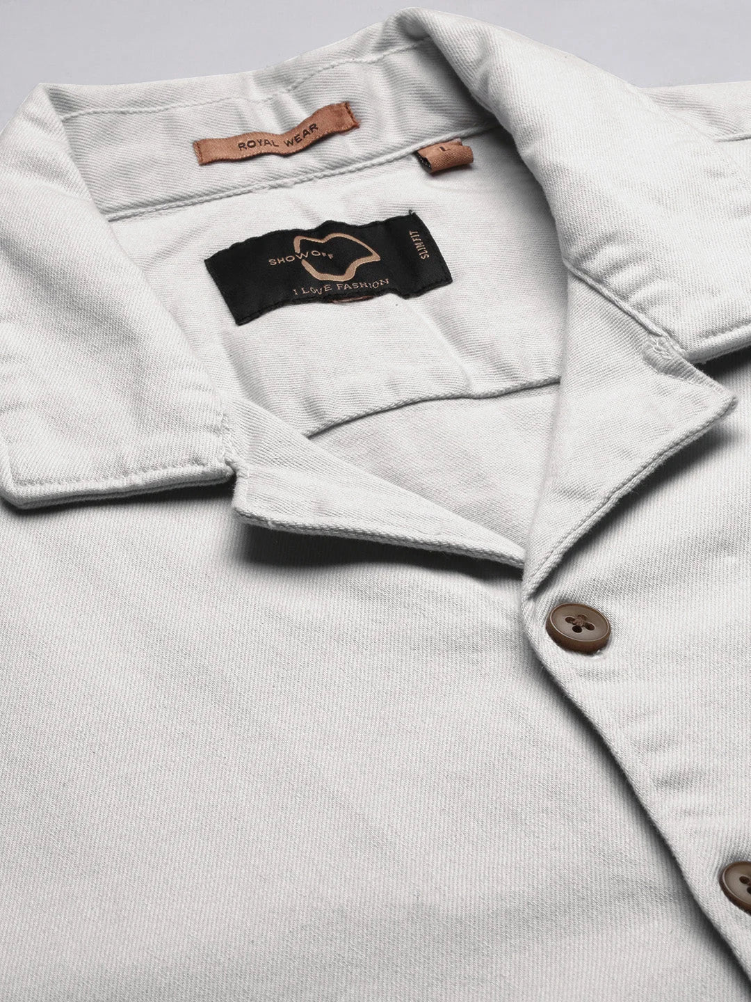 White Cuban Collar Oversized Shacket | DesiQlo Men's Shirt