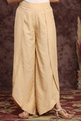 Juniper Gold Ethnic Motif Printed Rayon Tulip Pants 