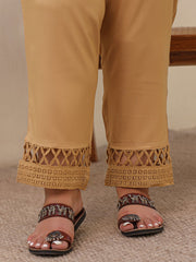 Juniper Gold Solid Rayon Ankle-Length Slim Fit Pants. 