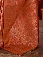 Women's Blend Pink Woven Design Designer Saree With Blouse Piece-KABBY321005