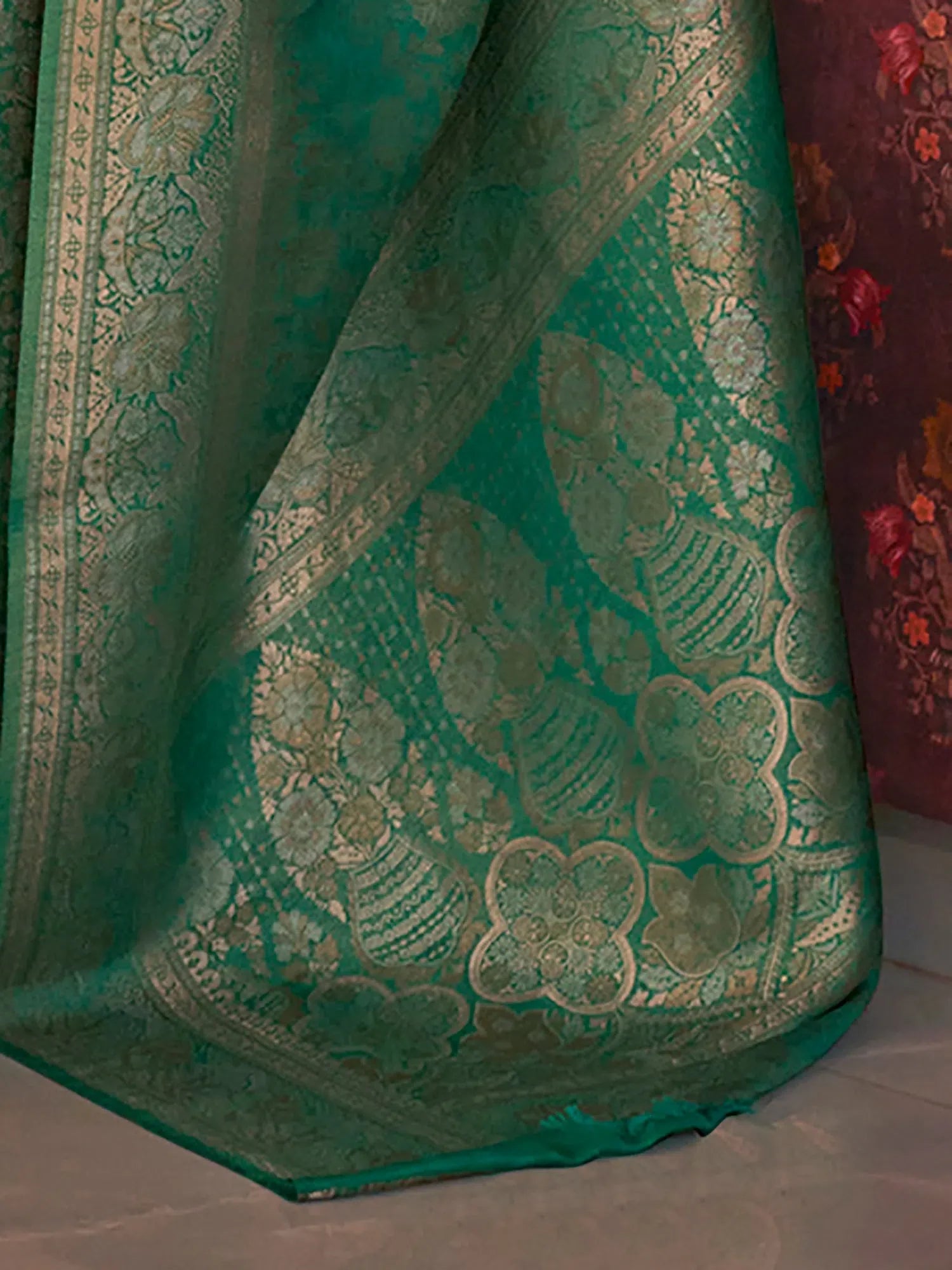 Sea Green Designer Saree | Indian Sarees with Blouse