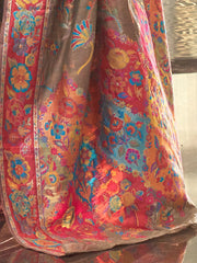 Women's Blend Purple Woven Design Designer Saree With Blouse Piece-KAFILA249001