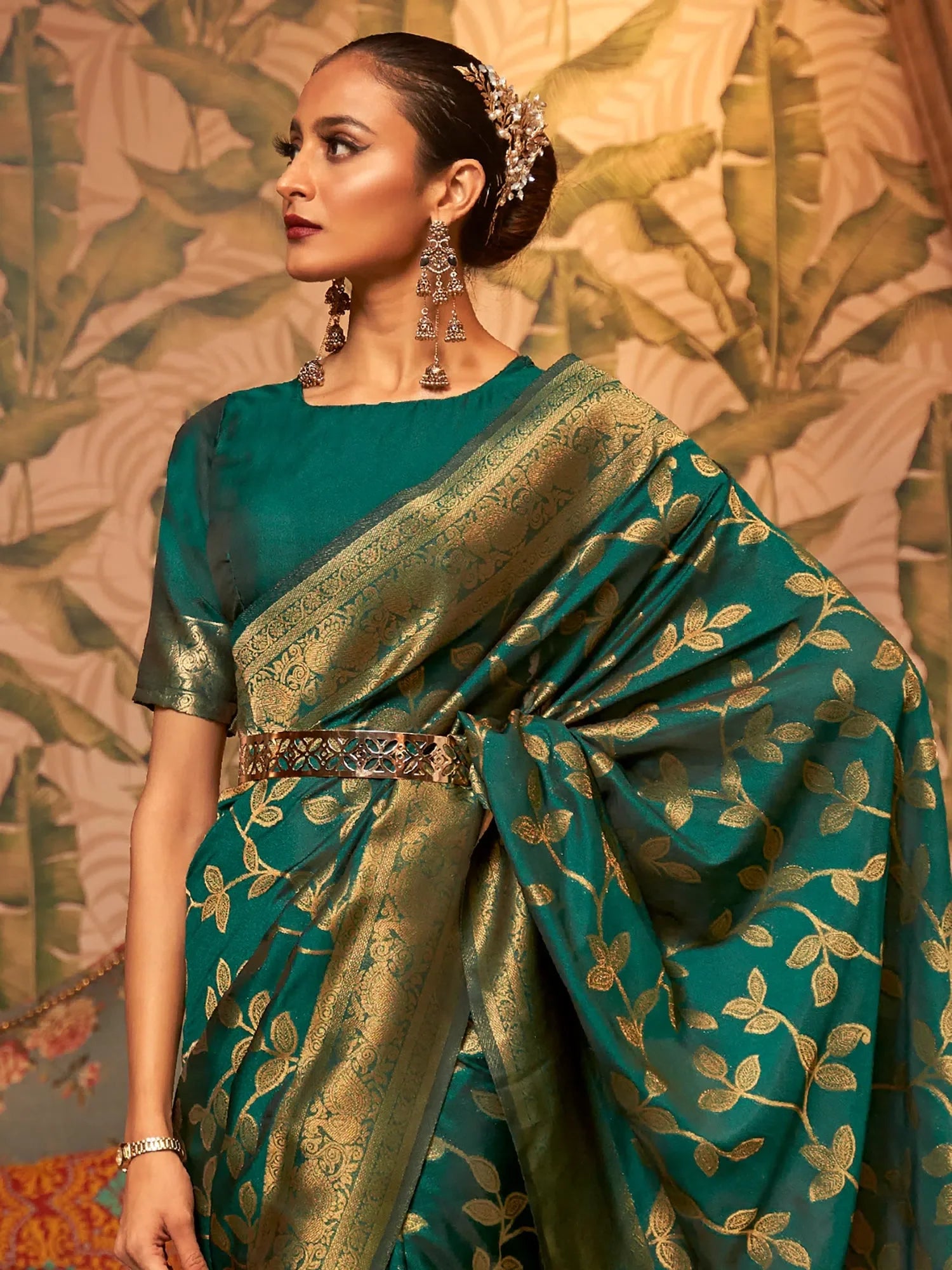 Teal Green Designer Saree | Indian Sarees with Blouse