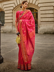 Women's Soft Purple Woven Design Designer Saree With Blouse Piece-KAVLI350005