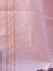 Women's Linen Blend Pink Woven Design Designer Saree With Blouse Piece-KAVNI217004