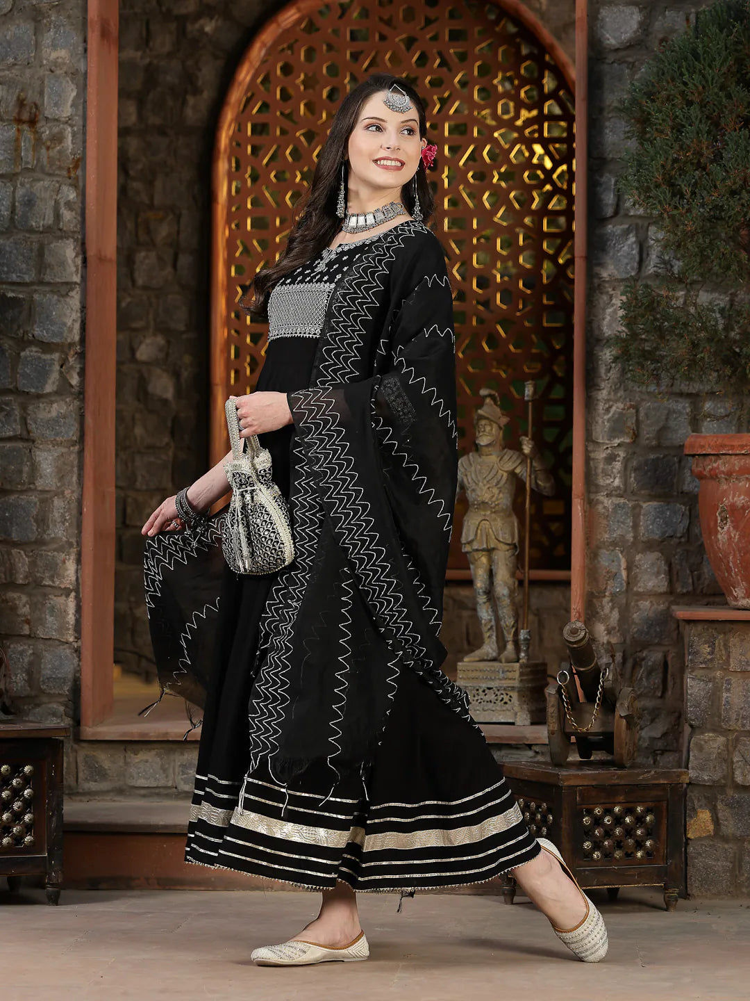 Embroidered Anarkali Kurta with Dupatta | Women's Anarkali Kurtis