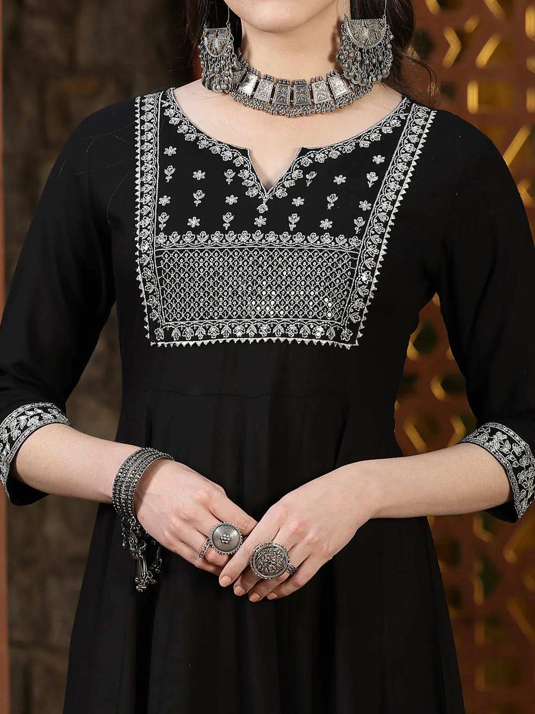 Embroidered Anarkali Kurta with Dupatta | Women's Anarkali Kurtis