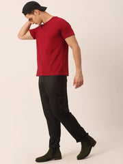 Indian Men's Casual Cotton Solid Cargo Pants