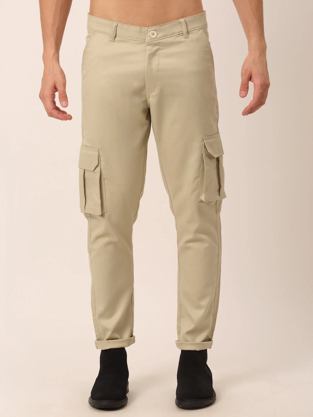 Indian Needle Men's Casual Cotton Solid Assorted Pants