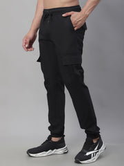 DesiQlo Men's Casual Cotton Solid Cargo Pants