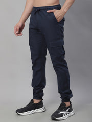 DesiQlo Men's Casual Cotton Solid Cargo Pants