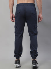 DesiQlo Men's Casual Cotton Solid Cargo Pants