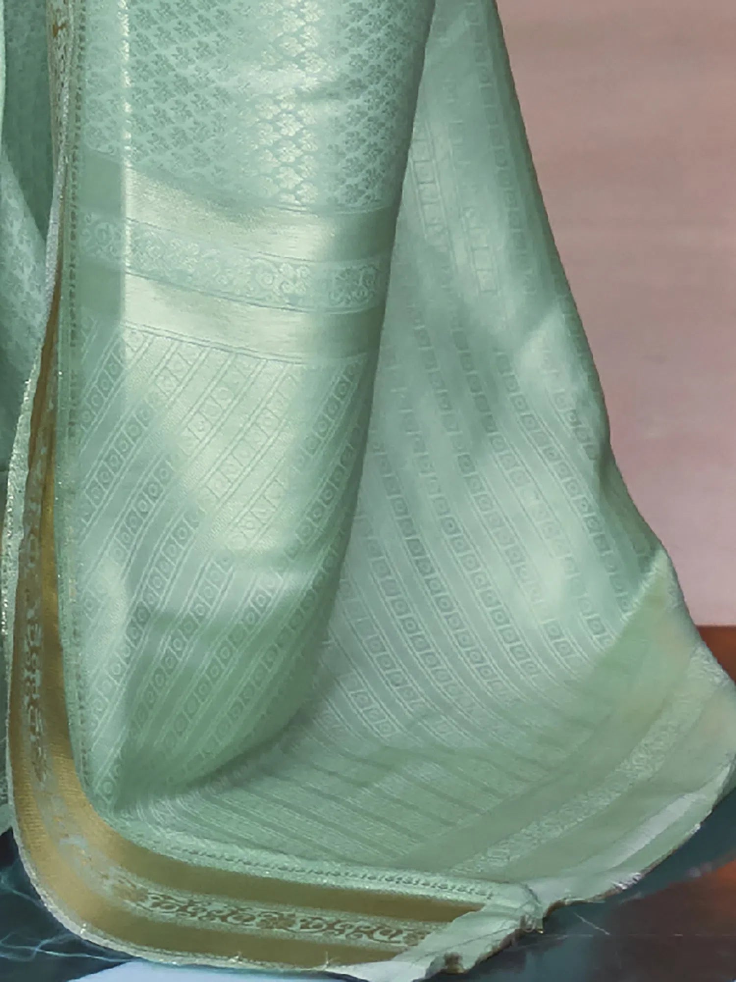 Sea Green Designer Saree | Indian Sarees with Blouse Piece