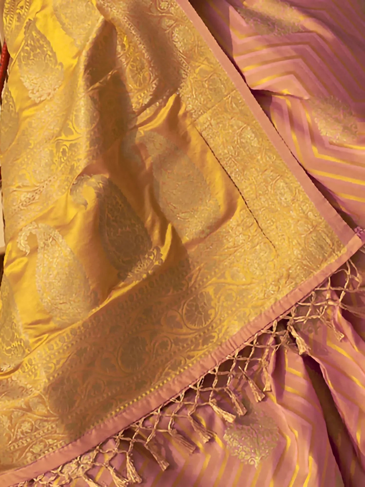 Mauve Woven Designer Saree | Indian Sari Collection