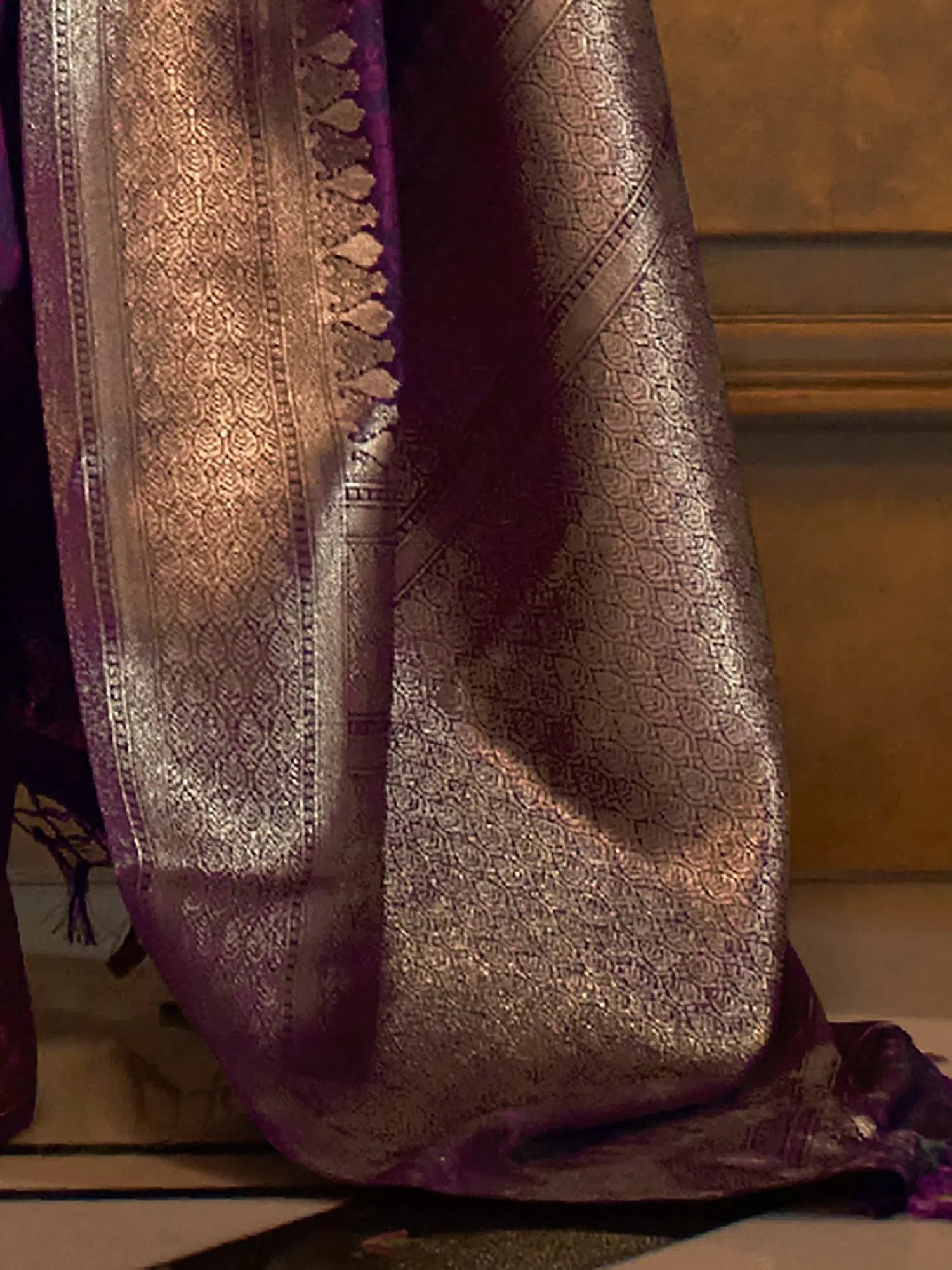 Purple Woven Designer Saree | Indian Sari Collection