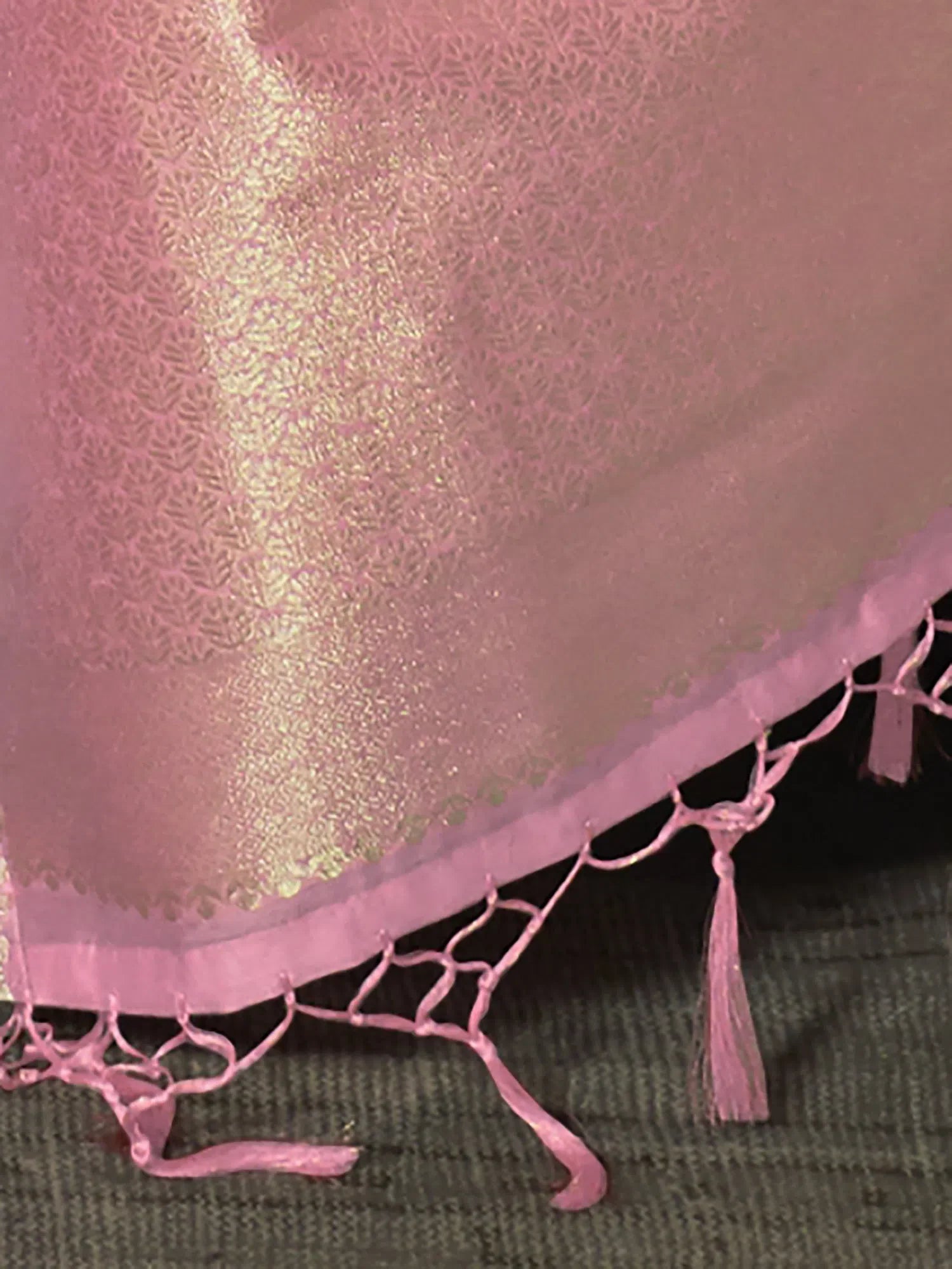 Festive Pink Woven Polyester Saree with Blouse | Designer Indian Sari