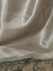 Women's Blend Grey Woven Design Designer Saree With Blouse Piece-KISHIR286005