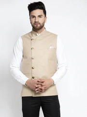 Men's Beige Nehru Jacket