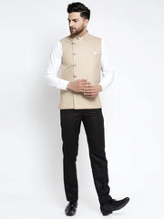 Men's Beige Nehru Jacket