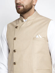 Men's Beige Nehru Jacket