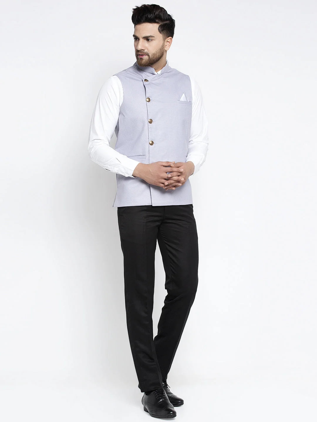 Men's Blue Nehru Jacket | Cotton Ethnic Nehru Jackets