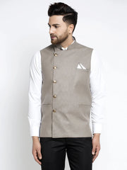 Men's Grey Nehru Jacket