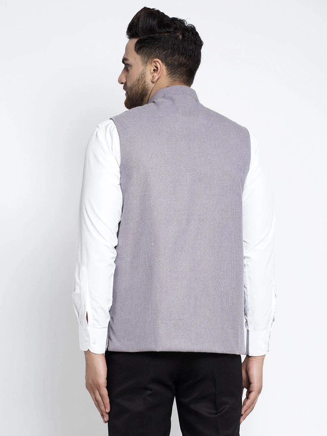 Purple Nehru Jacket - Men's Ethnic Nehru Collar