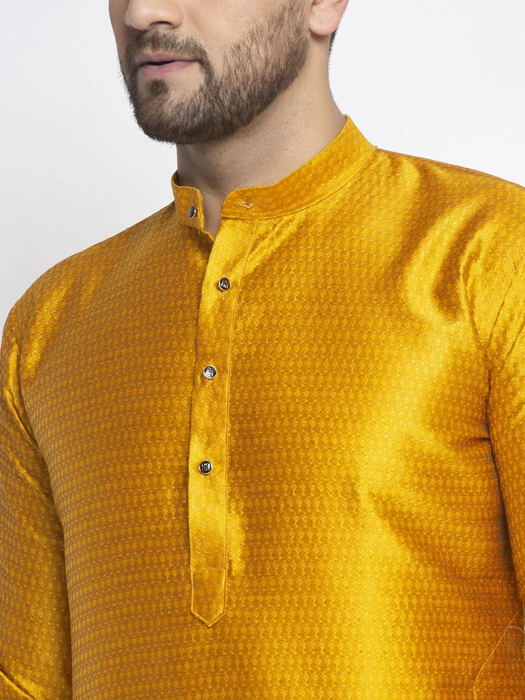 DesiQlo Men Kurta Only - Yellow