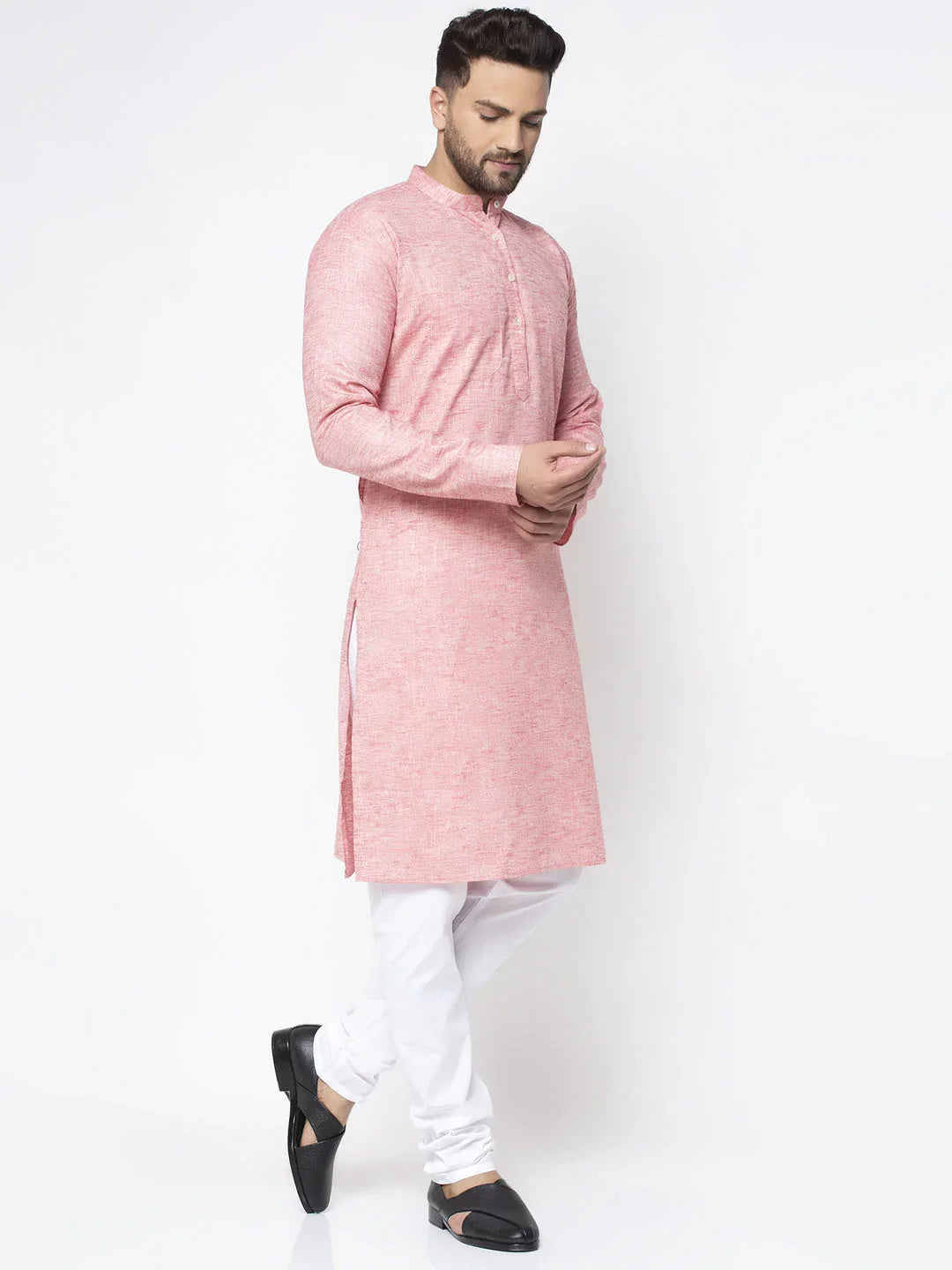DesiQlo Men Kurta Only - Orange