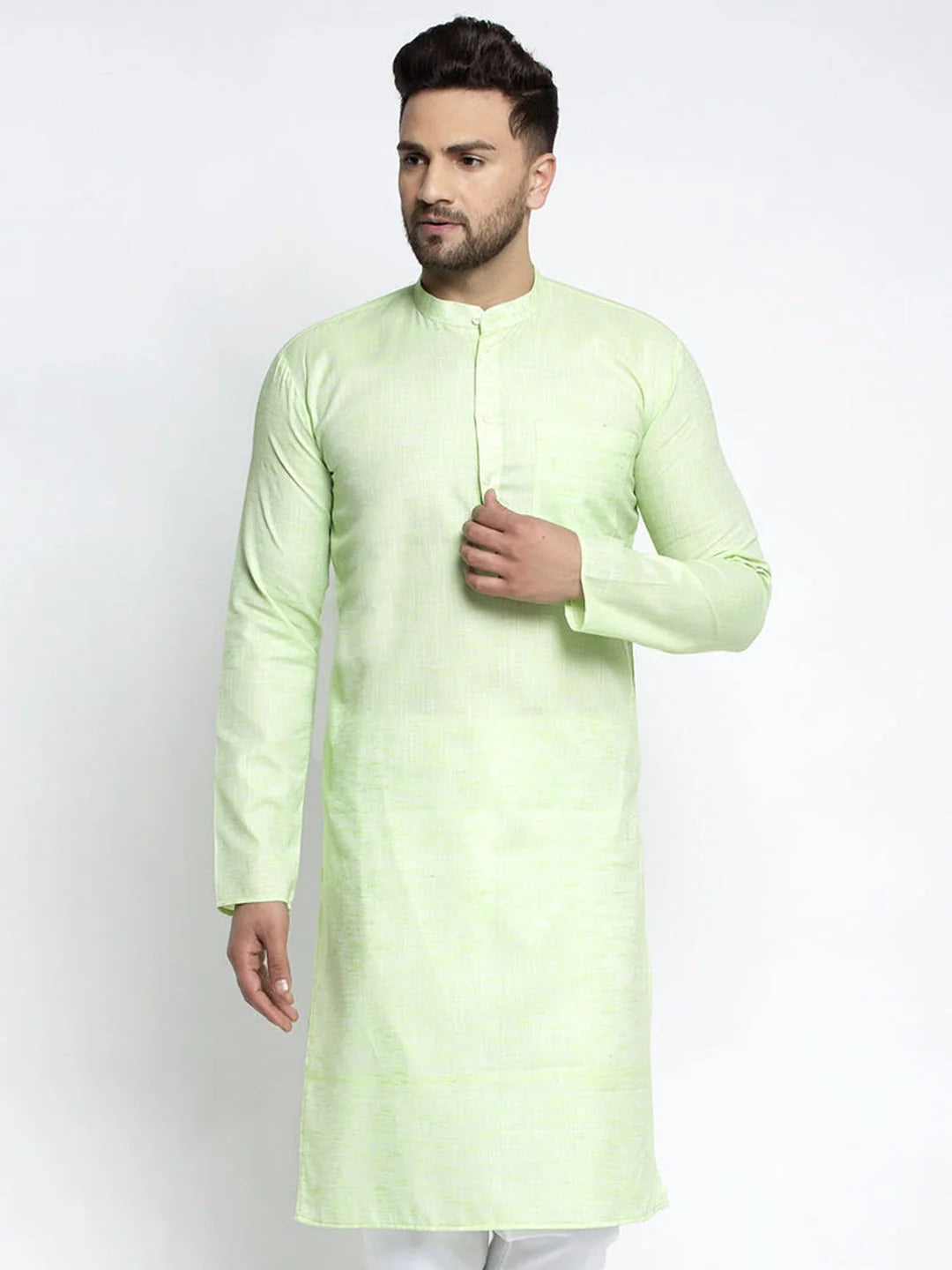 Men's Solid Cotton Kurta | Elegant Indian Kurta for Men