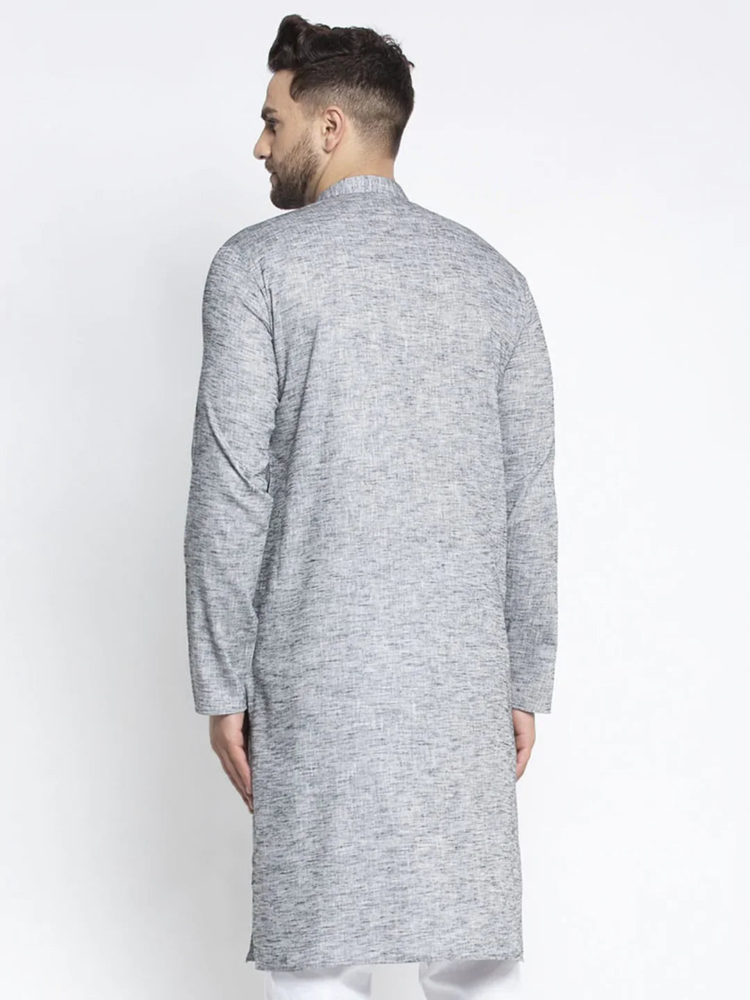 DesiQlo Men Kurta Only - Grey
