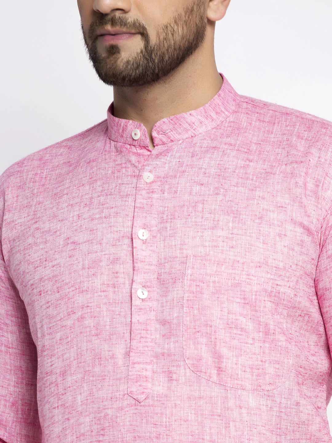DesiQlo Men Kurta Only - Pink