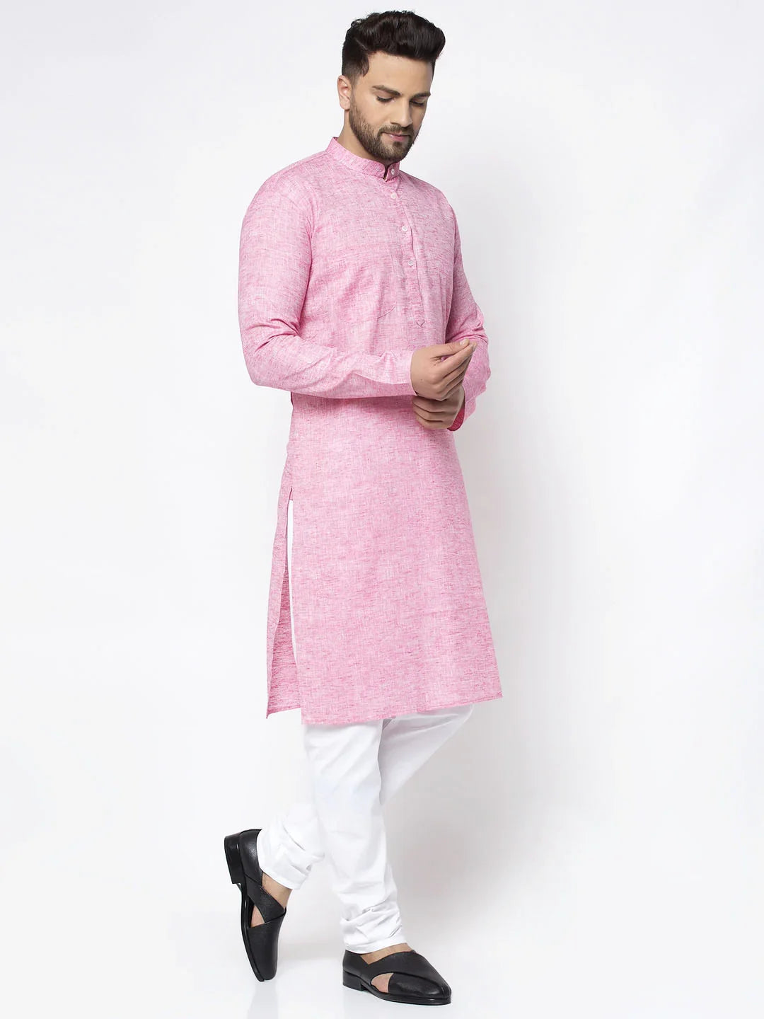 DesiQlo Men Kurta Only - Pink