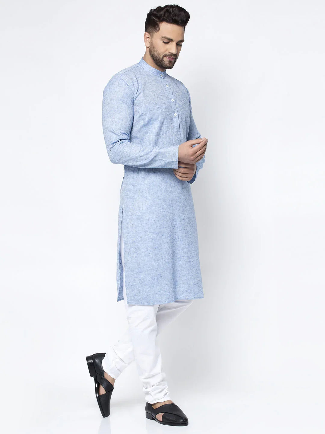 DesiQlo Men Kurta Only - Blue