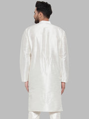 Men White Solid Kurta Only Fashion