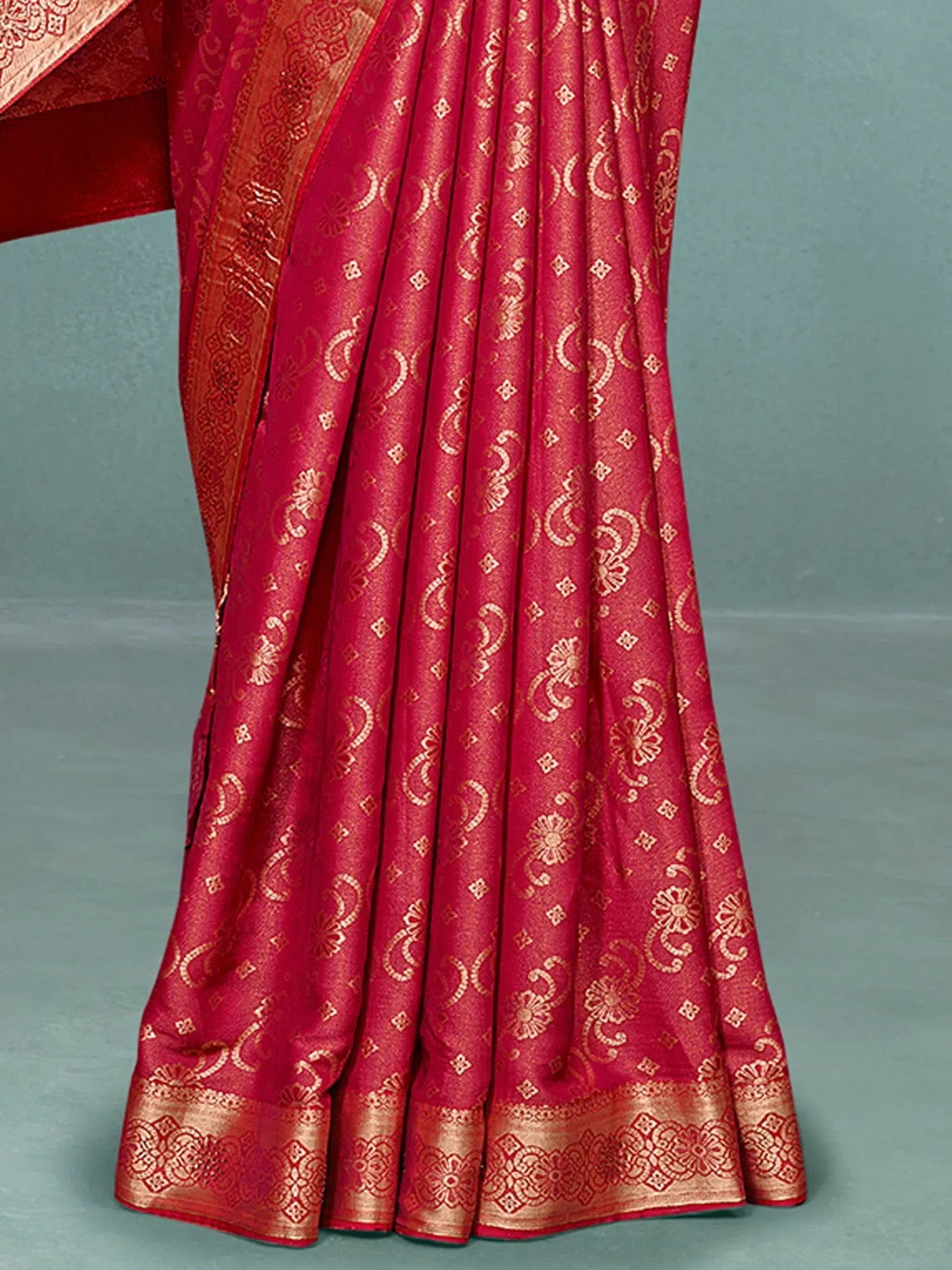 Red Silk Saree: Woven Design, Blouse Piece | Indian Sarees