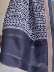 Women's Viscose  Grey Woven Design Designer Saree With Blouse Piece-KLOCK329004