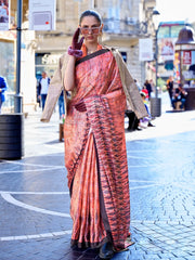 Women's Cotton Blue Printed Designer Saree With Blouse Piece-MINAXI4904