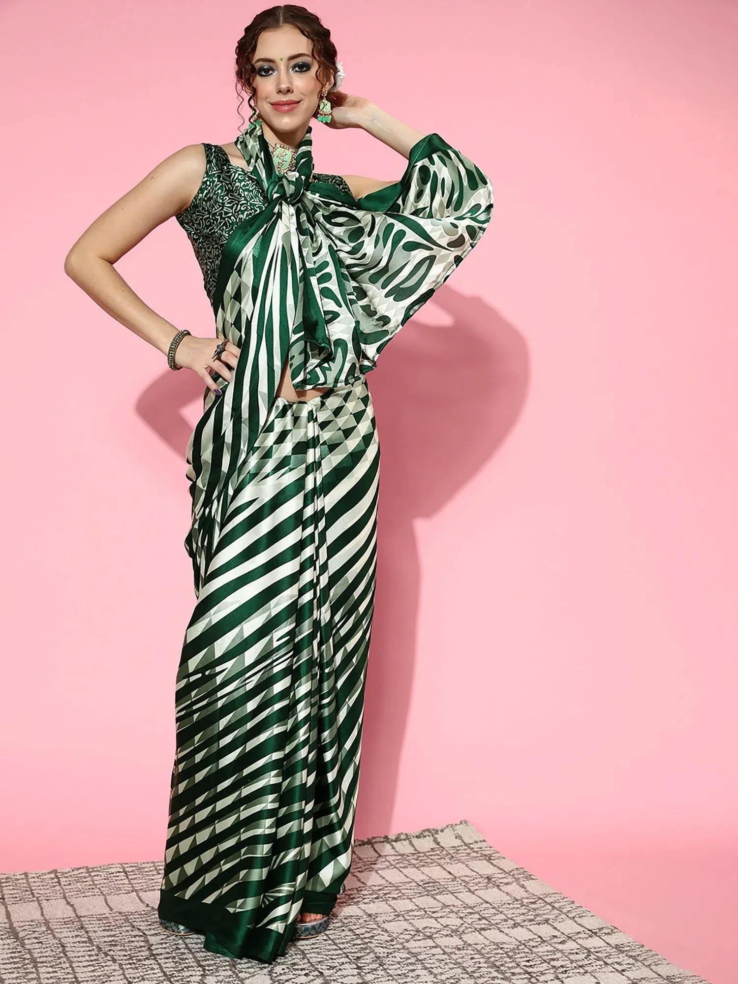 Off White Printed Saree | Timeless Designer Sarees India