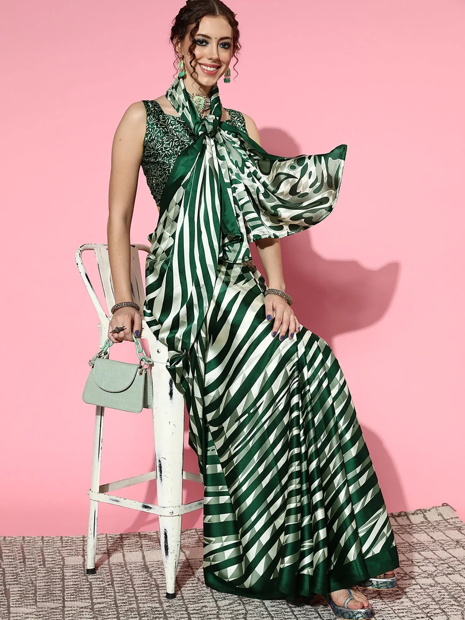 Off White Printed Saree | Timeless Designer Sarees India