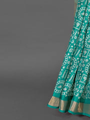Women's Cotton Grey Printed Ready To Wear With Blouse Piece-RTWMINAXI7404