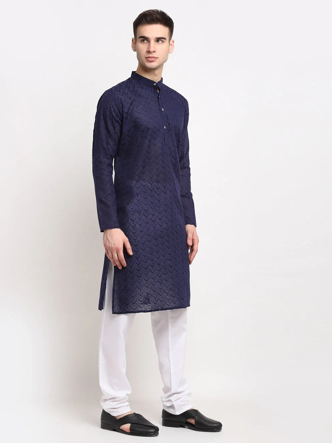 DesiQlo Men Kurta Only - Blue - KO_561Navy_S