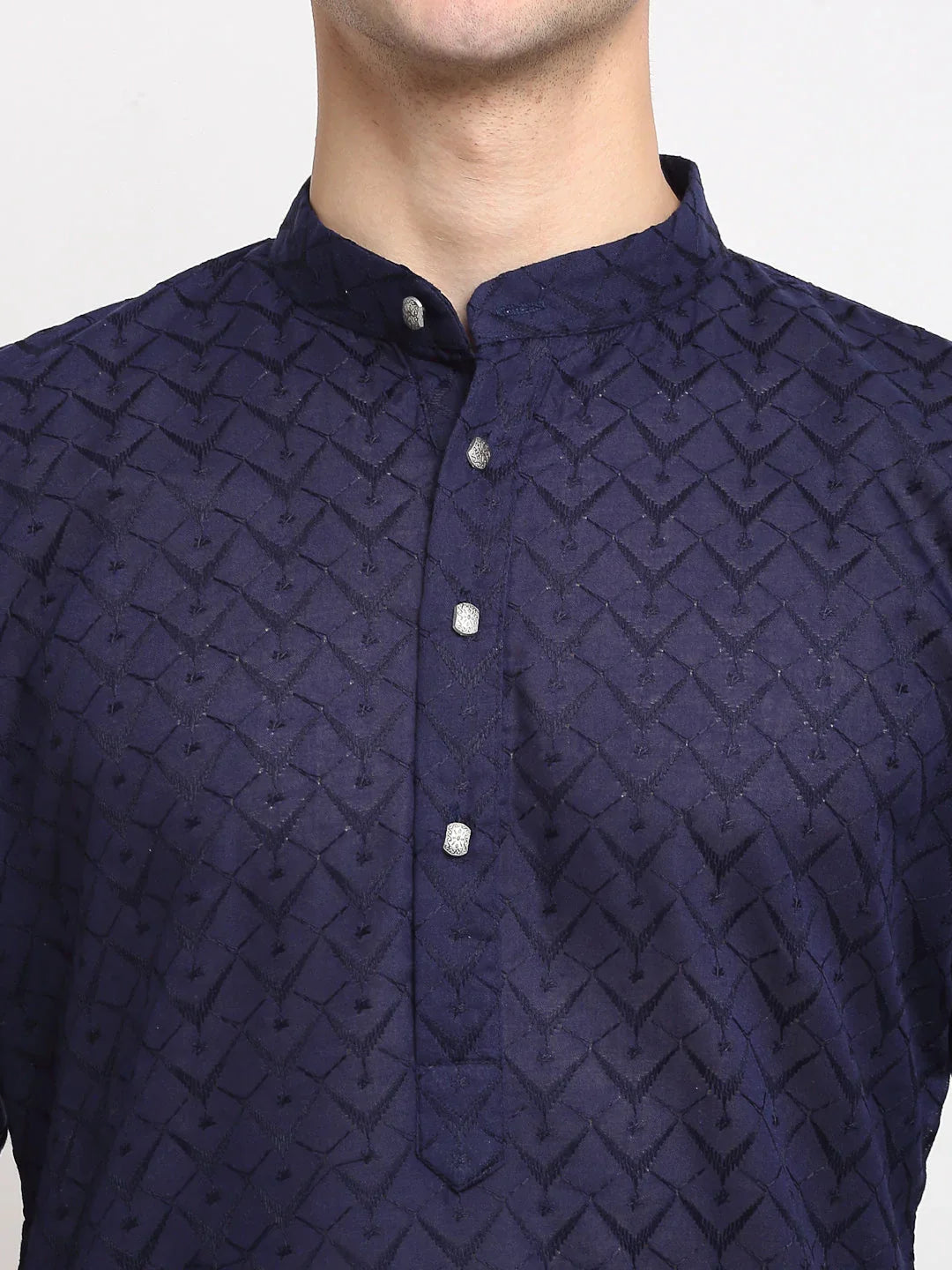 DesiQlo Men Kurta Only - Blue - KO_561Navy_S