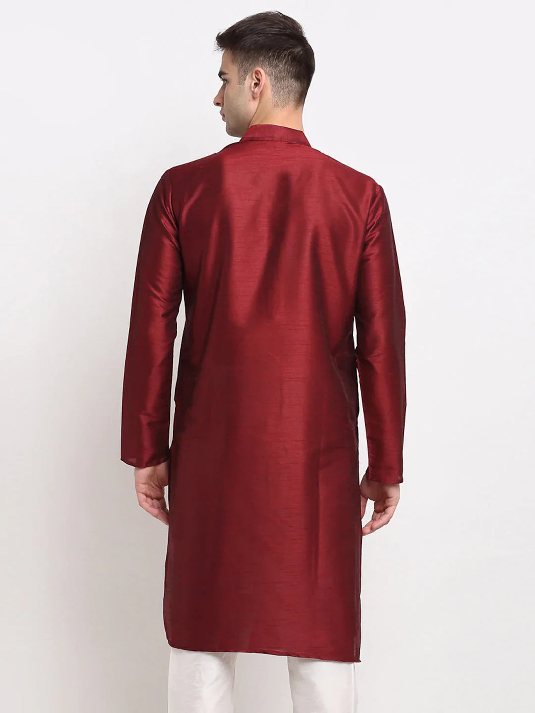 DesiQlo Men Kurta Only - Maroon - KO_636Maroon_S