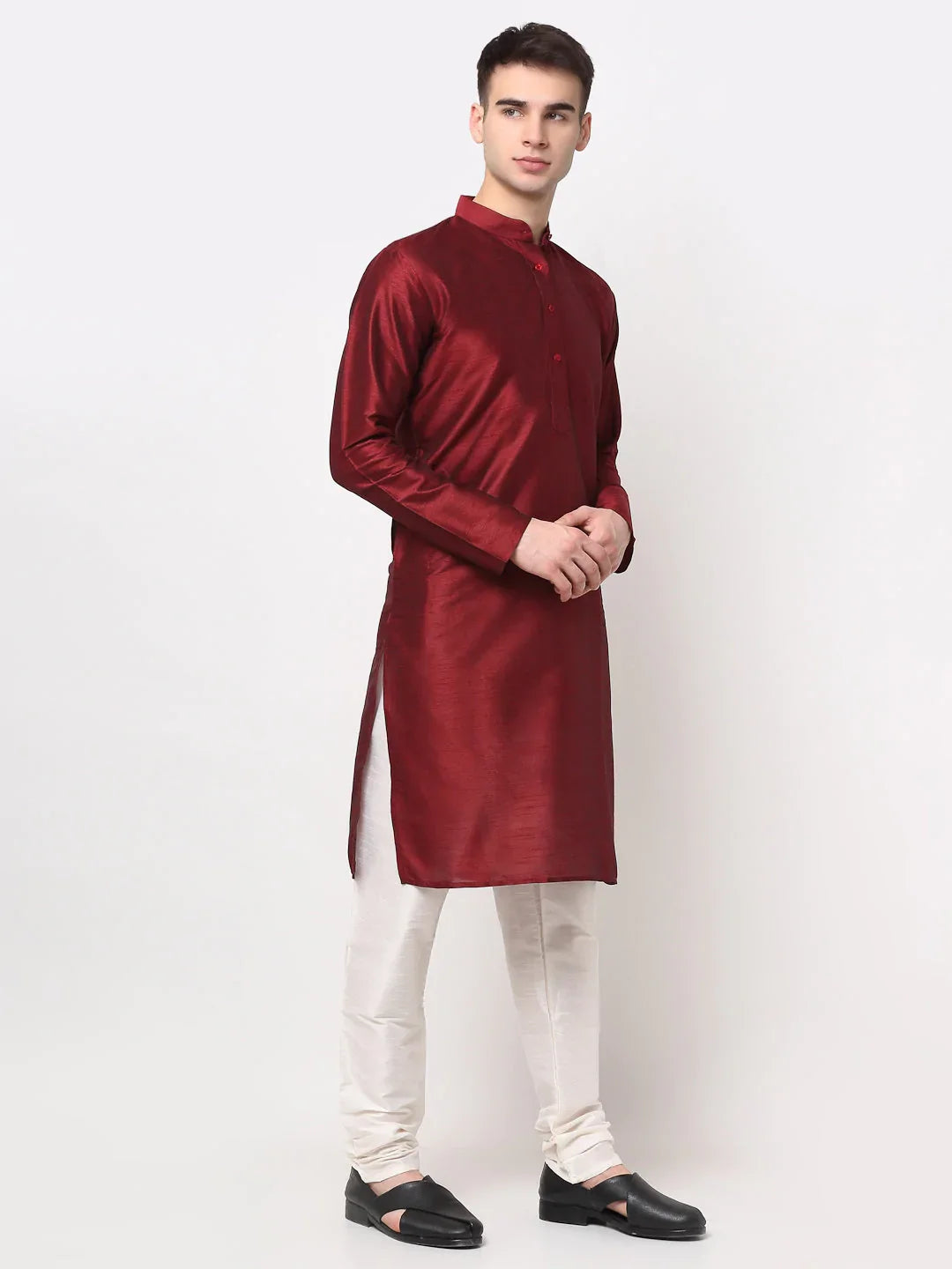 DesiQlo Men Kurta Only - Maroon - KO_636Maroon_S